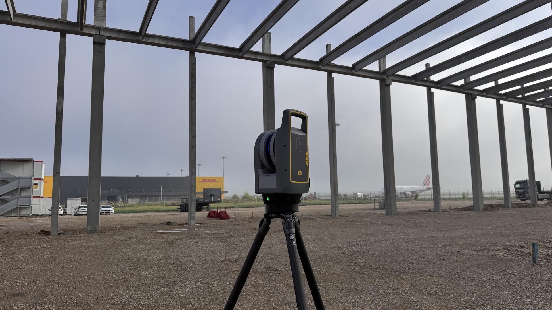 Relevé 3D d’un site logistique en construction près de l’aéroport de Lyon