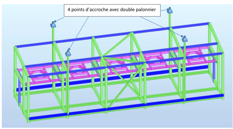 Simulation de levage structure métallique sur logiciel