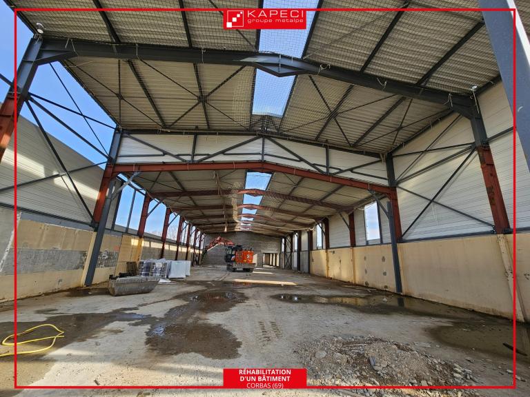 Réhabilitation de bâtiment industriel à Corbas dans le Rhône