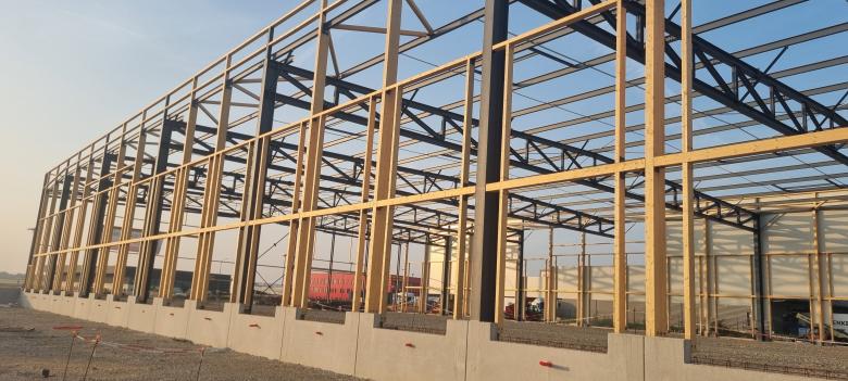 Chantier logistique durable avec acier bas carbone XCarb