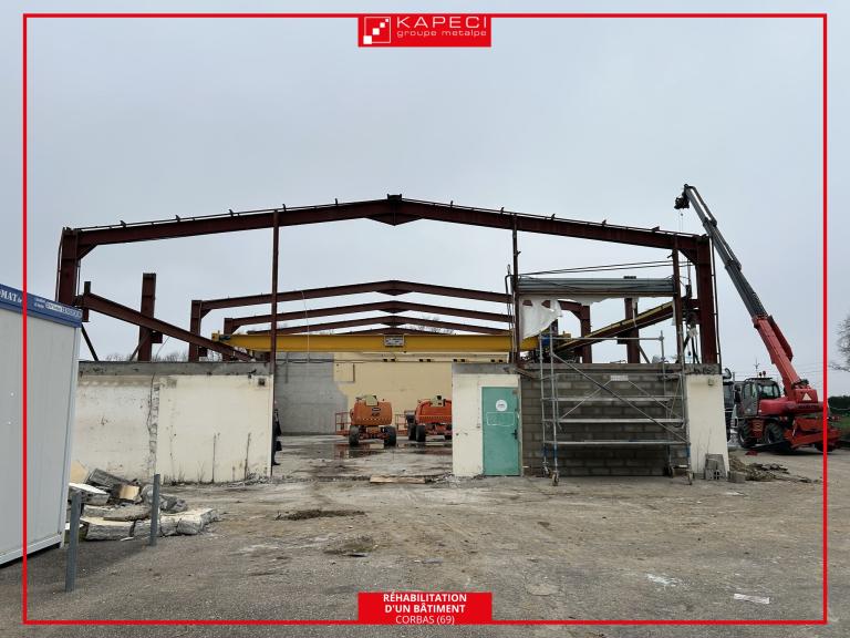 Chantier logistique transformé par KAPECI ACIER