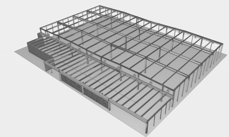 Relevé 7000 m2 bâtiment existant Corbas Auvergne-Rhône-Alpes