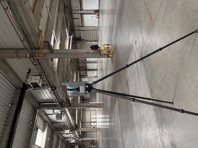 Relevé 3D bâtiment logistique Rhône 69 AJSCAN