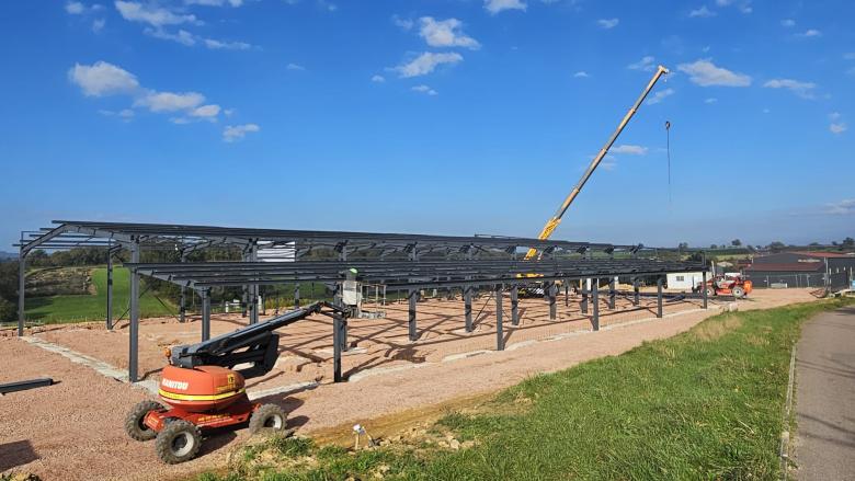 Chantier de reconstruction après sinistre en Bourgogne