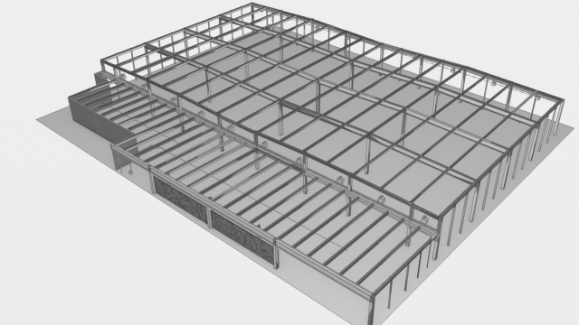 Scan 3D bâtiment industriel Corbas - AJSCAN - Rhône 69