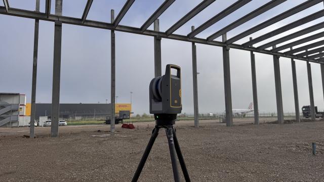 Relevé 3D d’un site logistique en construction près de l’aéroport de Lyon
